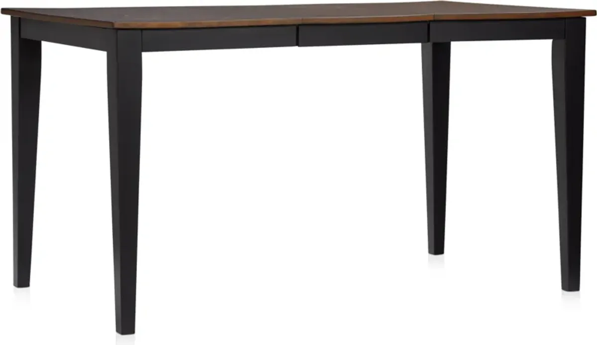 Maxwell Solid Wood Counter-Height Extendable Dining Table and 4 Stools - Black
