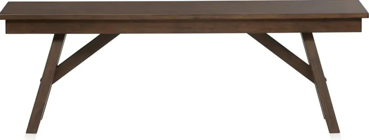 Maxwell Solid Wood Bench - Hickory