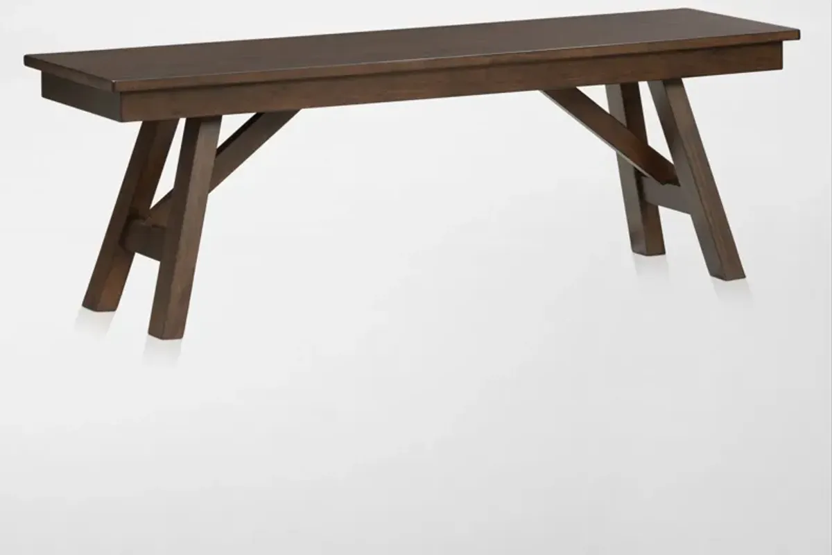 Maxwell Solid Wood Bench - Hickory