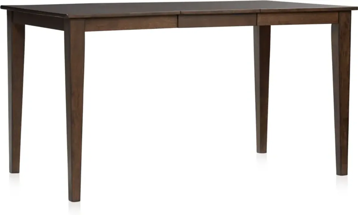 Maxwell Solid Wood Counter-Height Extendable Dining Table and 4 Stools - Hickory