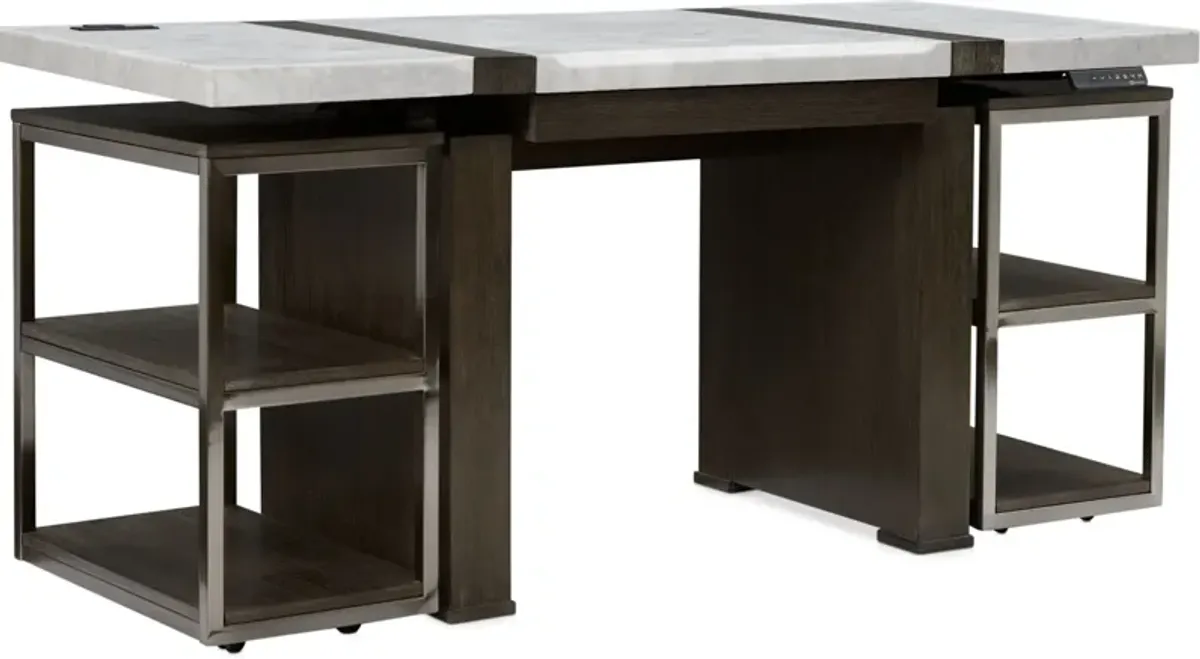 Harper Adjustable Desk With Shelving