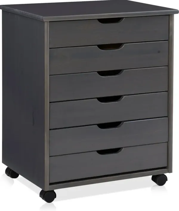 Bonnie Wide Storage Cart - Gray