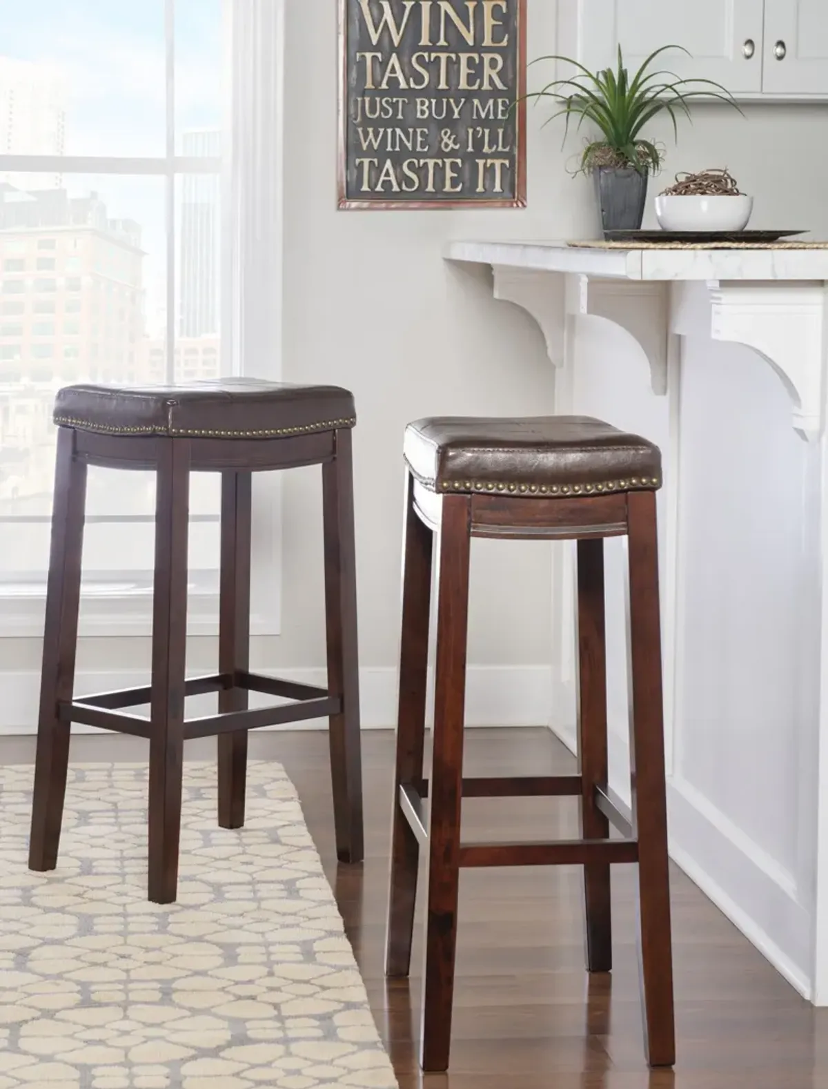 Wilcox Bar Stool - Brown