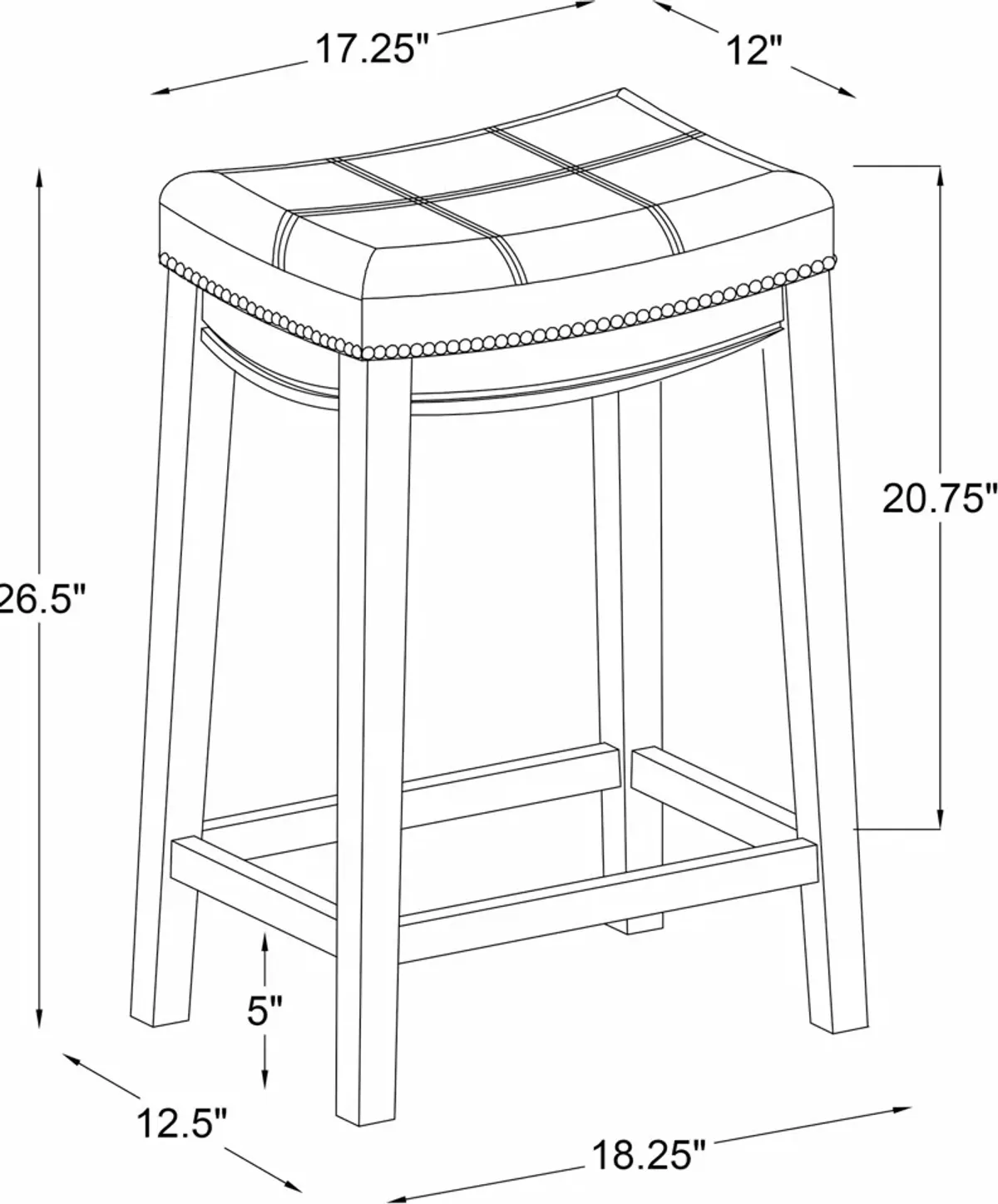 Wilcox Counter-Height Stool - Black