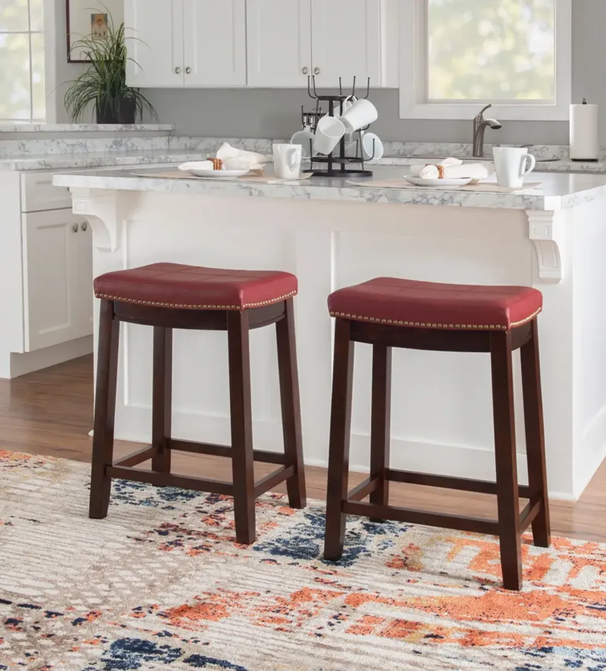 Wilcox Counter-Height Stool - Red