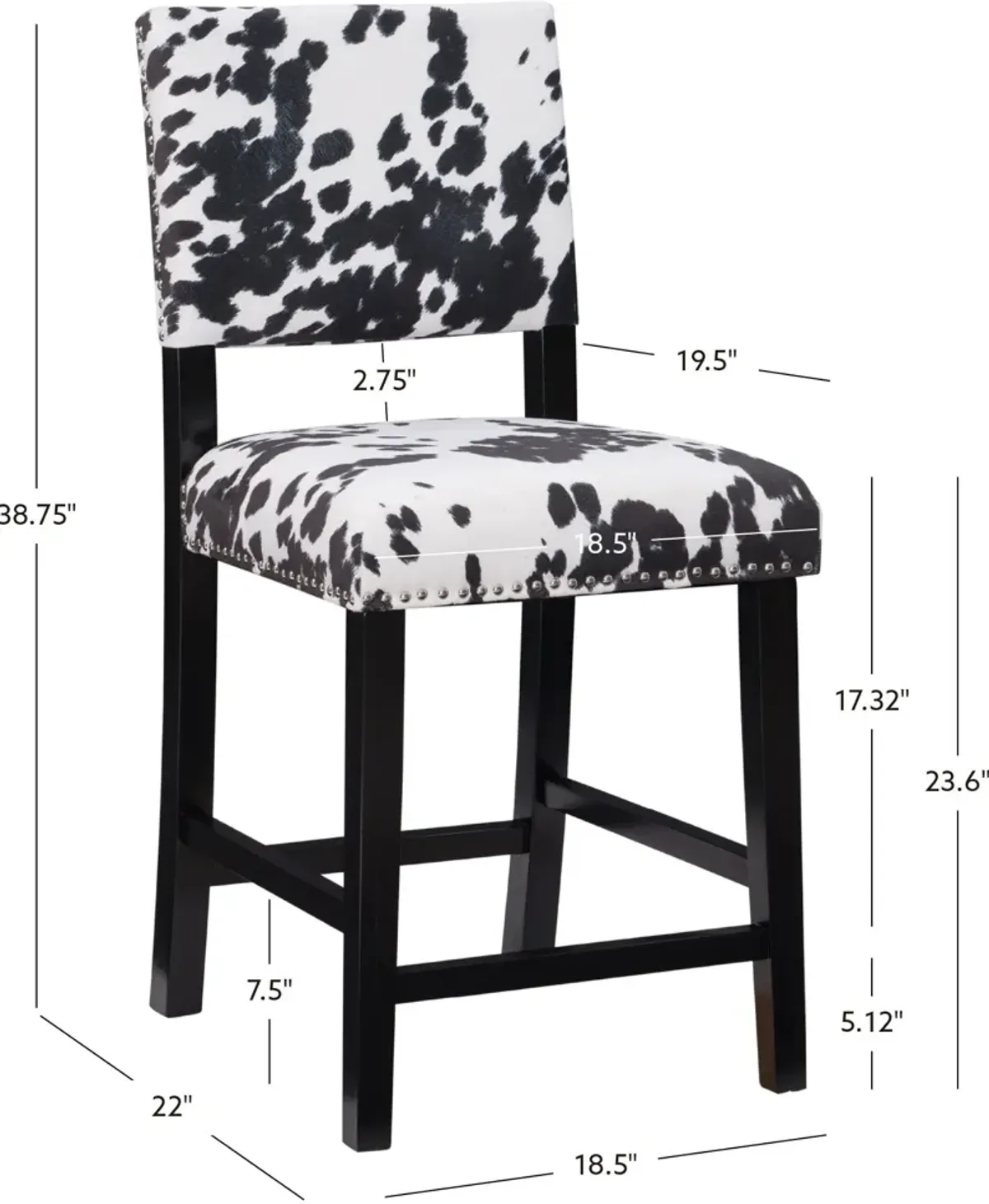 Connie Counter-Height Stool - Black