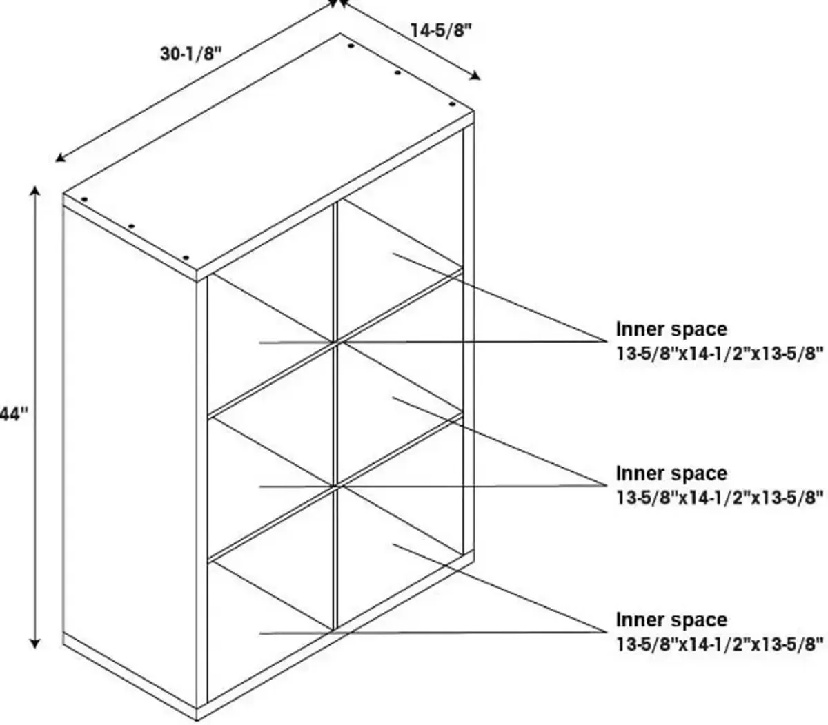 Cassidy Large Storage Shelves - White