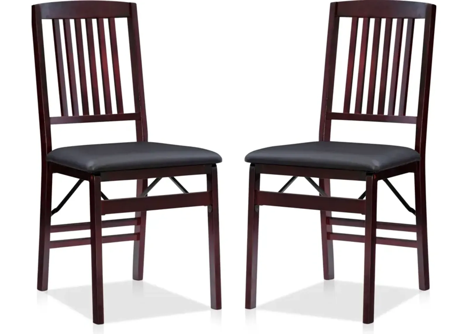 Rosie Set of 2 Slat Back Folding Chairs