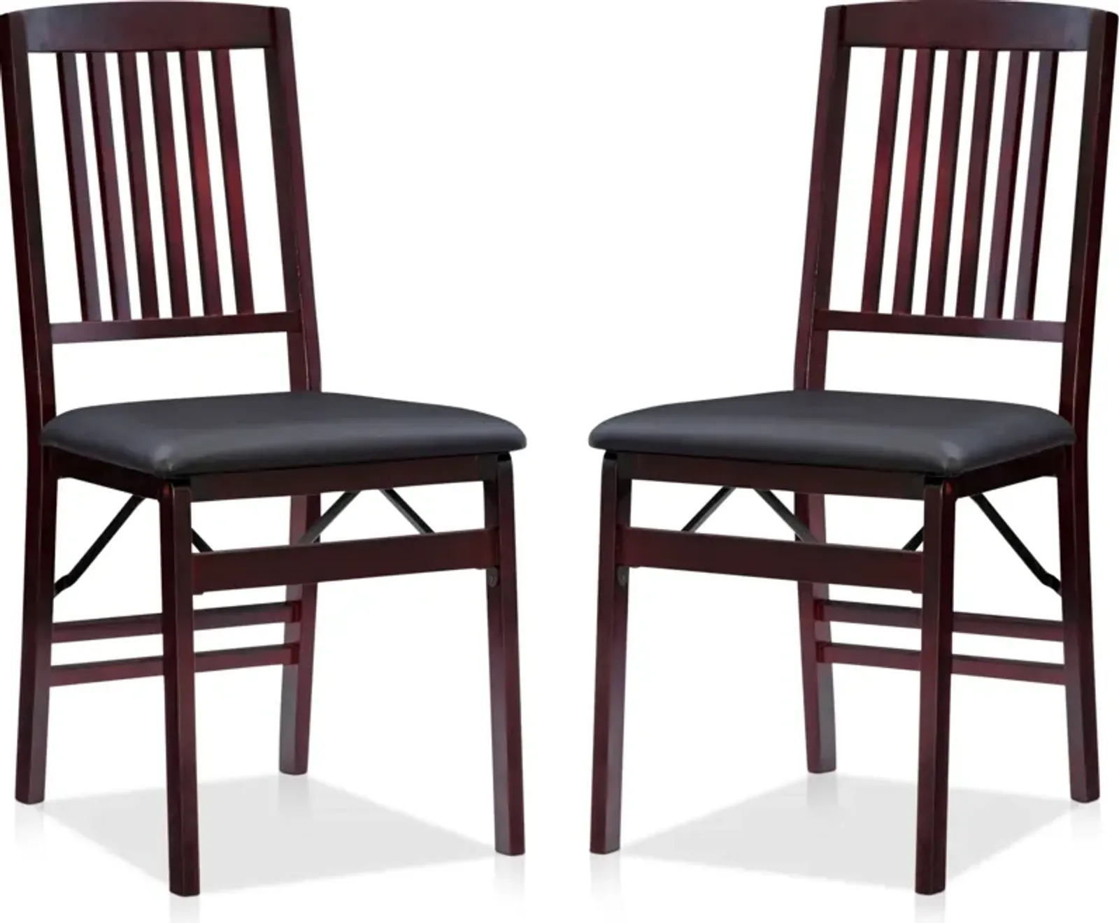 Rosie Set of 2 Slat Back Folding Chairs