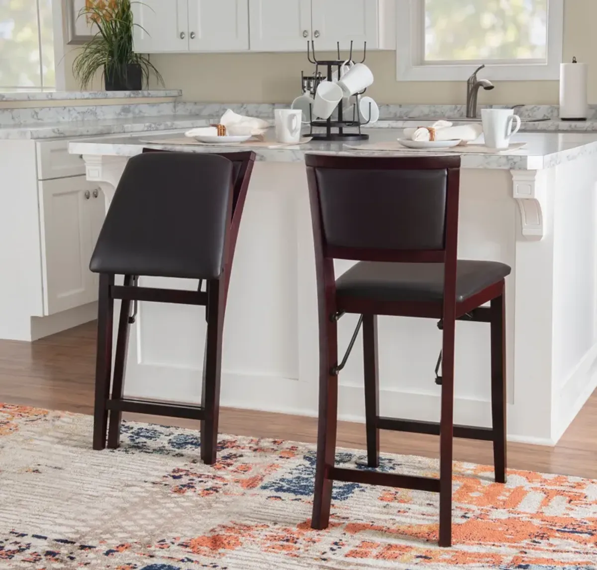 Rosie Upholstered Folding Counter-Height Stool