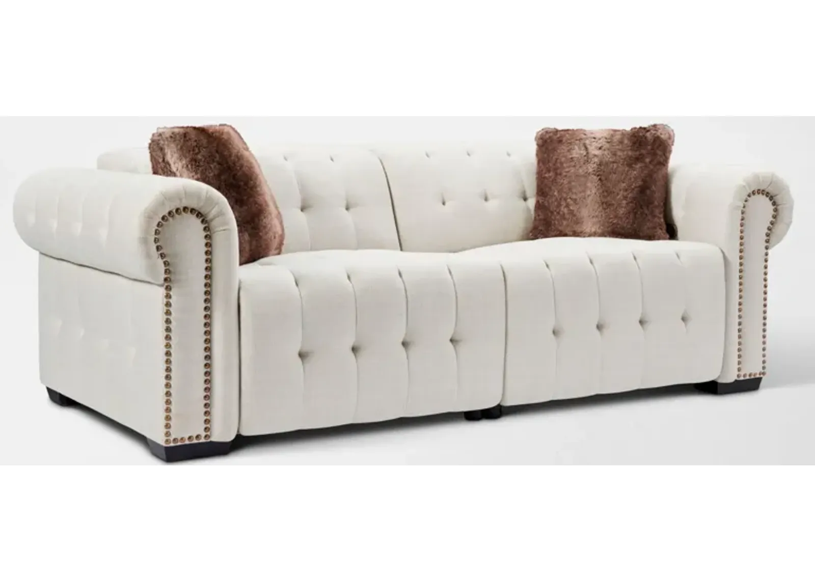 Windsor Park 2-Piece Dual-Power Reclining Sofa - Ivory