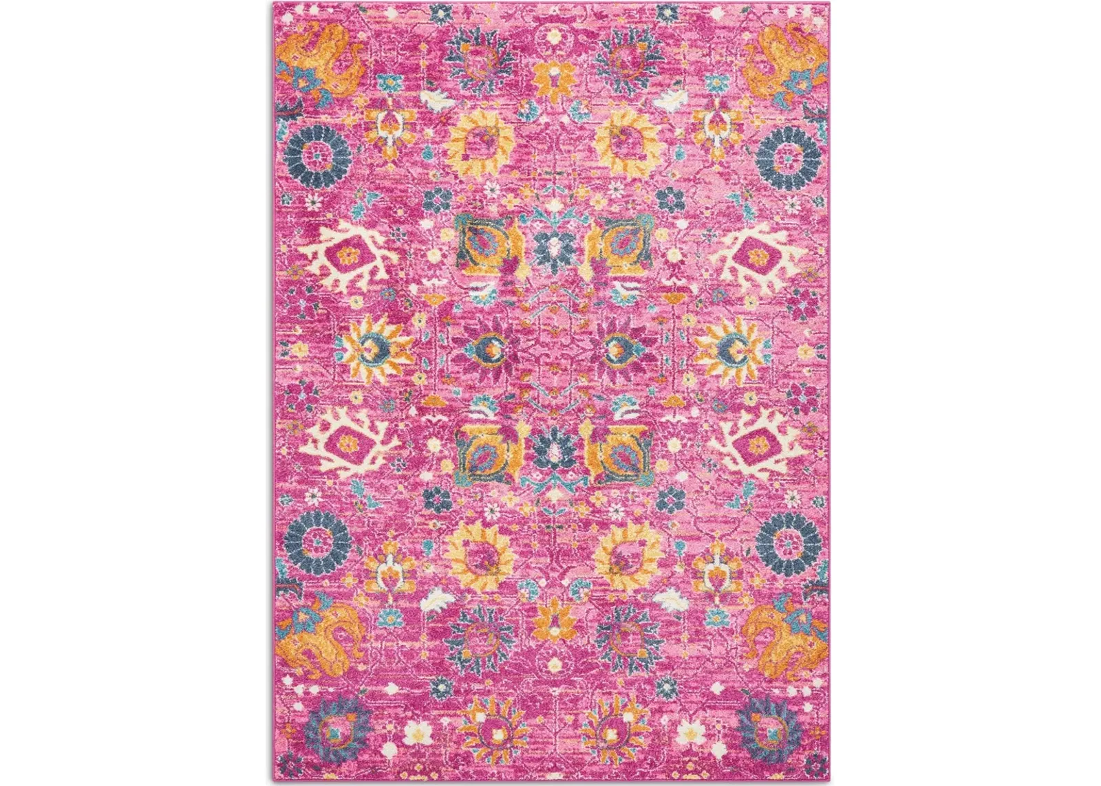 Tralee 5' x 8' Area Rug - Fuchsia Floral