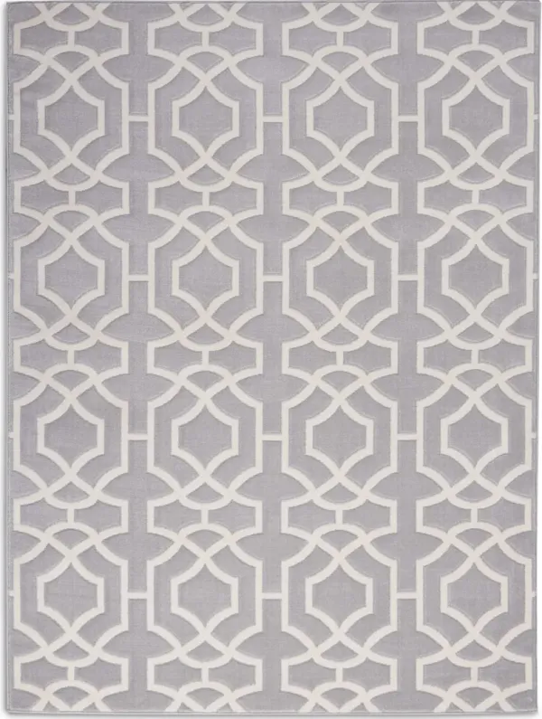 Holly 5' x 7' Area Rug - Gray/White
