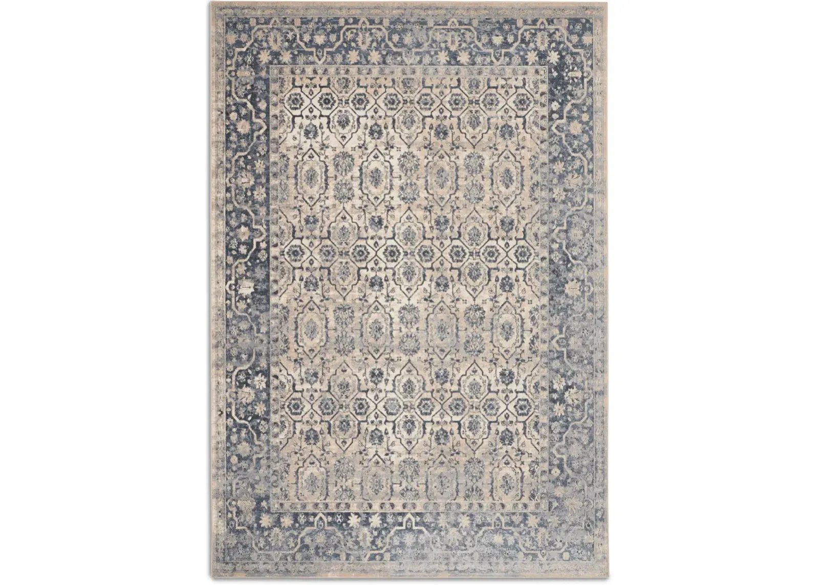 Lilia 5' x 8' Area Rug - Ivory/Blue