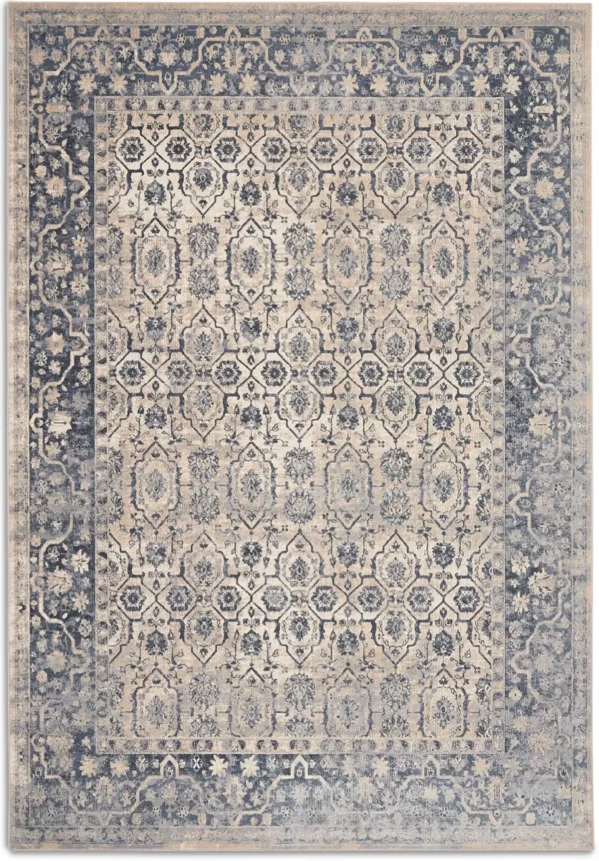 Lilia 5' x 8' Area Rug - Ivory/Blue