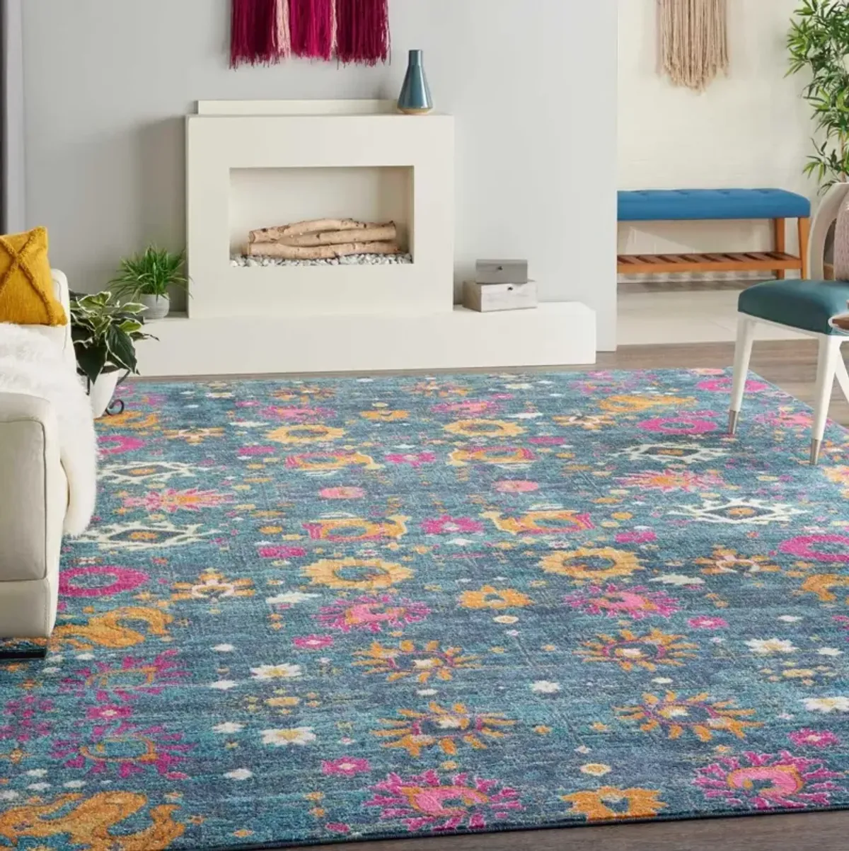 Tralee 5' x 7' Area Rug - Denim