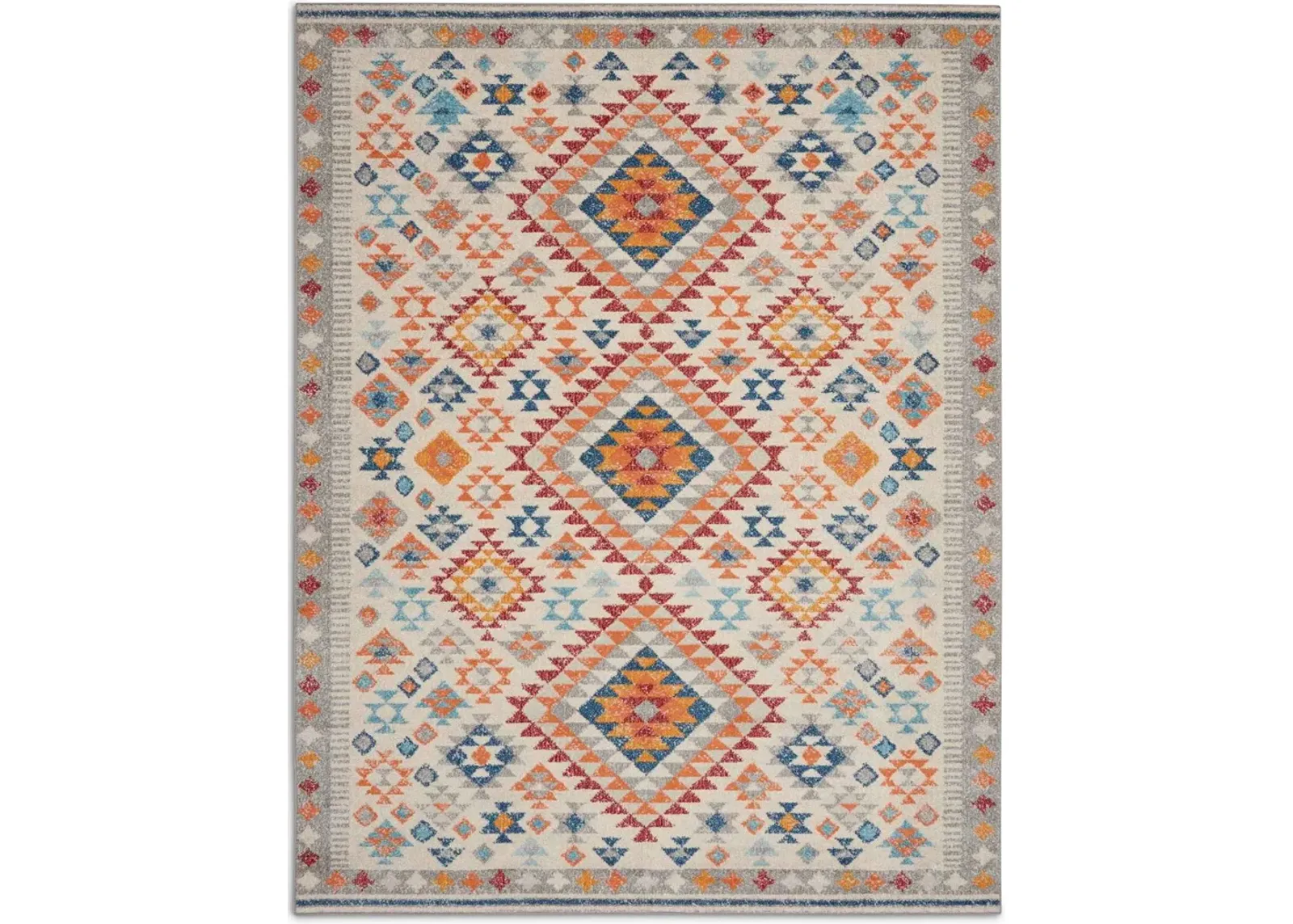 Tralee 5' x 8' Area Rug - Ivory Diamond Multicolor