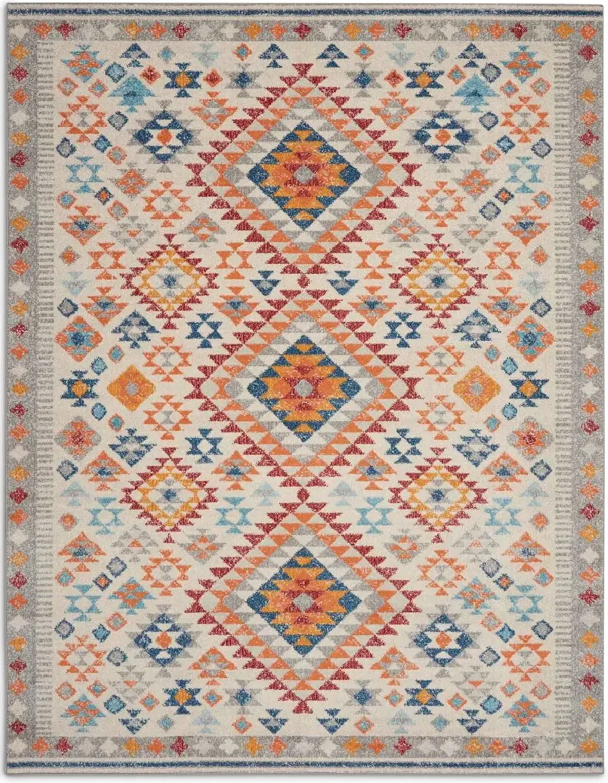 Tralee 5' x 8' Area Rug - Ivory Diamond Multicolor