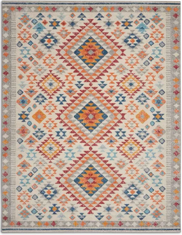 Tralee 5' x 8' Area Rug - Ivory Diamond Multicolor