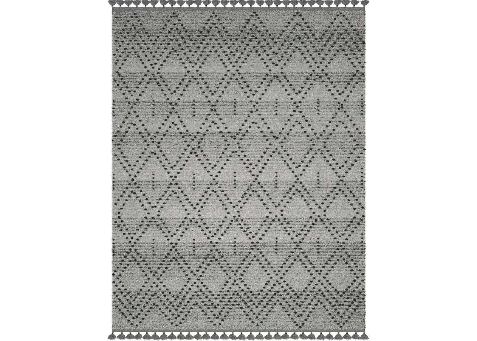 Alessa 5' x 8' Area Rug -Light Gray/Black Wool