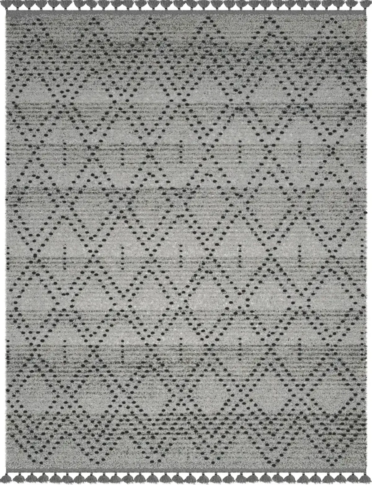 Alessa 5' x 8' Area Rug -Light Gray/Black Wool