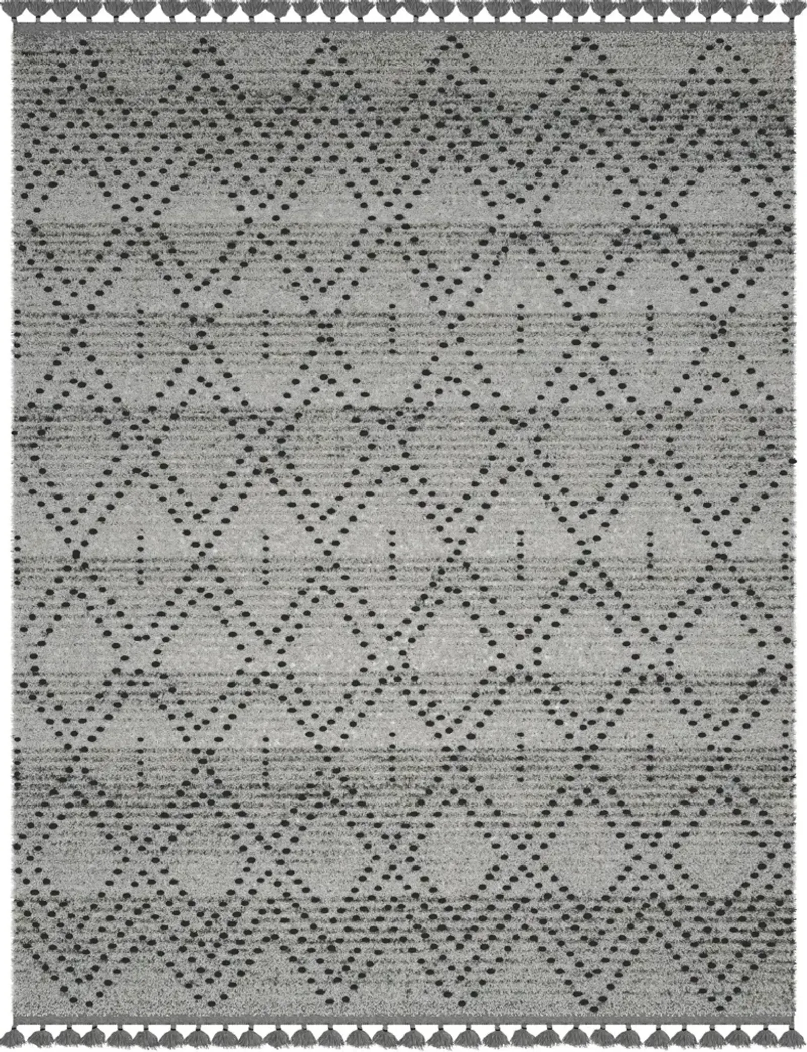 Alessa 5' x 8' Area Rug -Light Gray/Black Wool