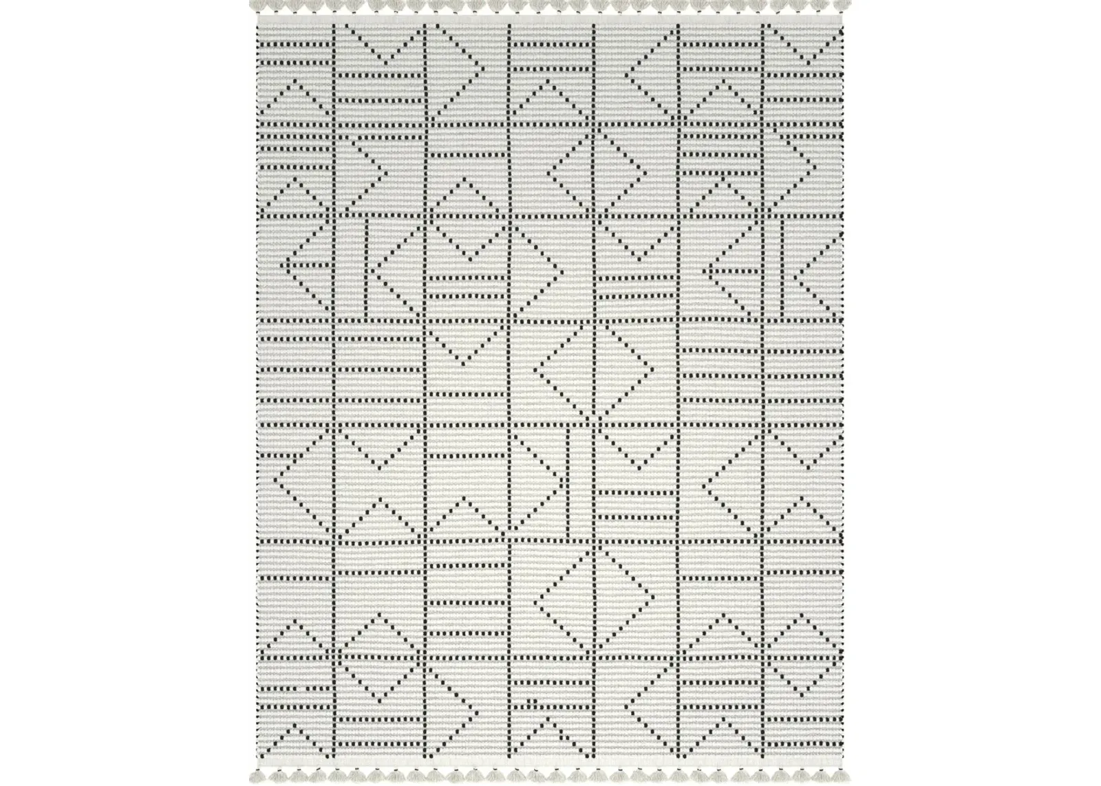 Amelie 5' x 8' Area Rug-Ivory/Black Wool