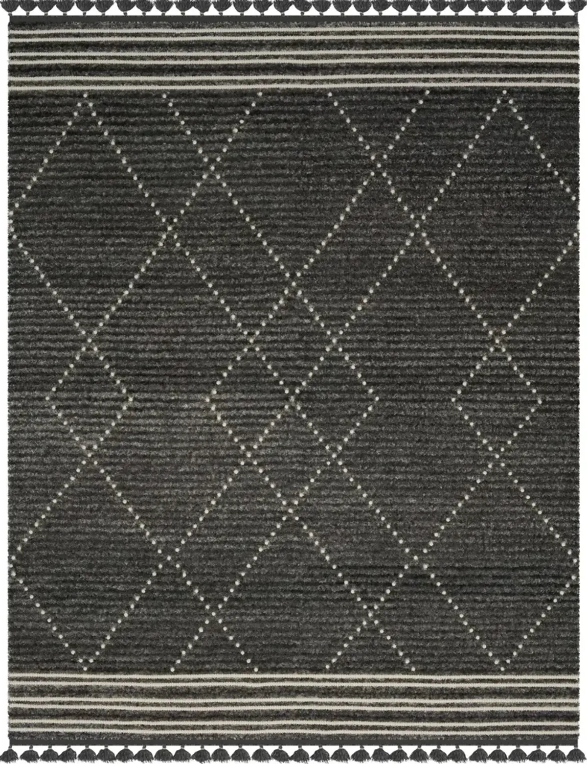 Anais 5' x 8' Area Rug-Charcoal/Ivory Wool