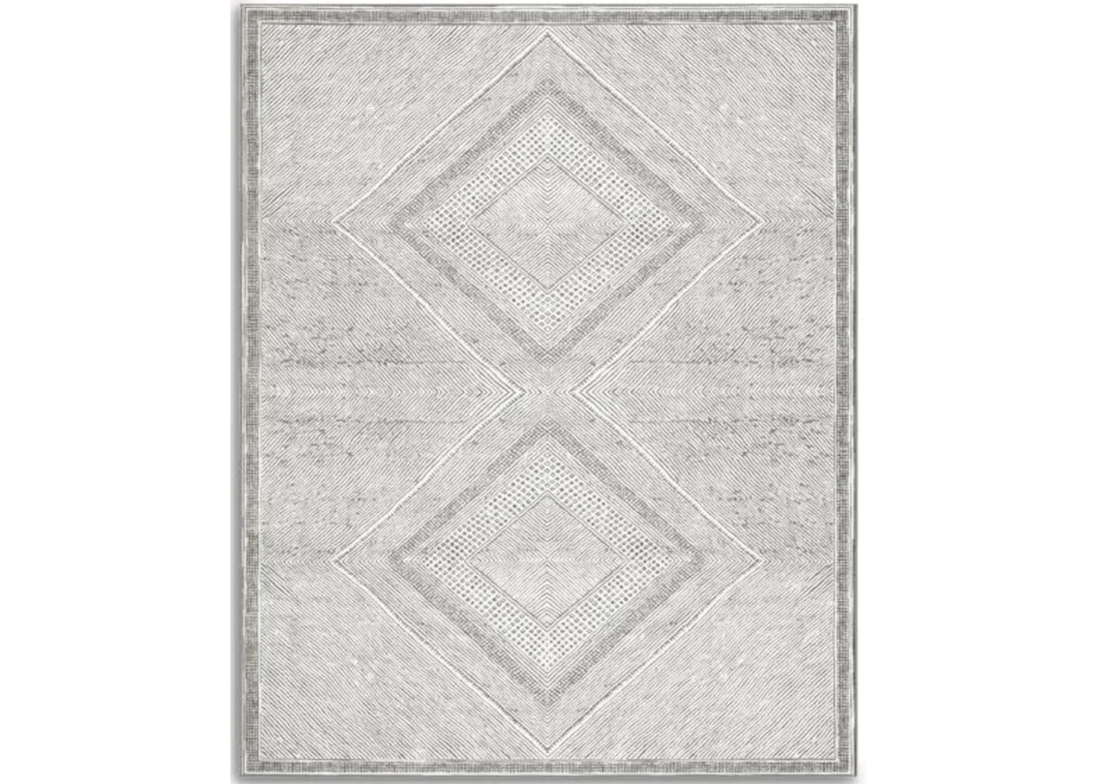 Bram 5' x 8' Area Rug-Gray Diamonds