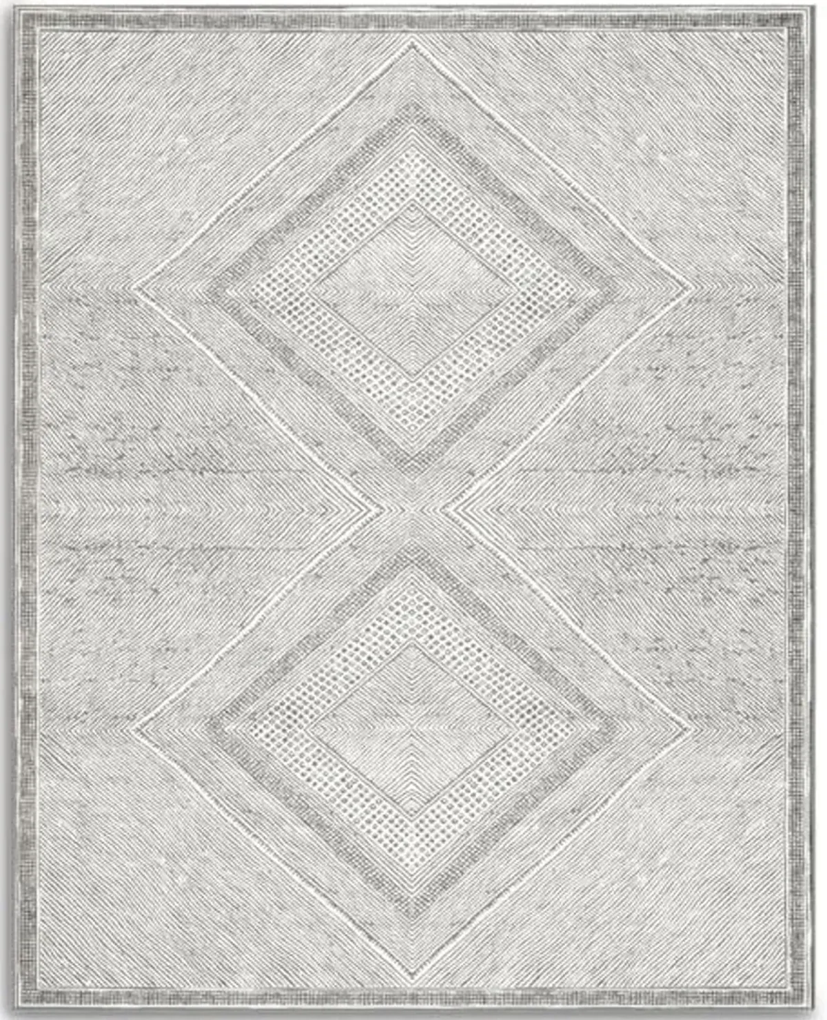 Bram 5' x 8' Area Rug-Gray Diamonds