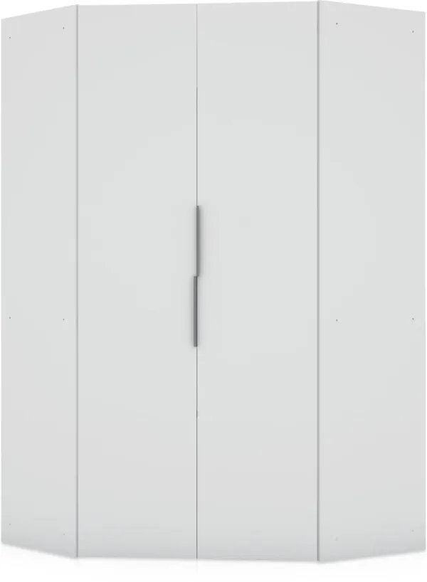 Cornell Corner Wardrobe Closet - White