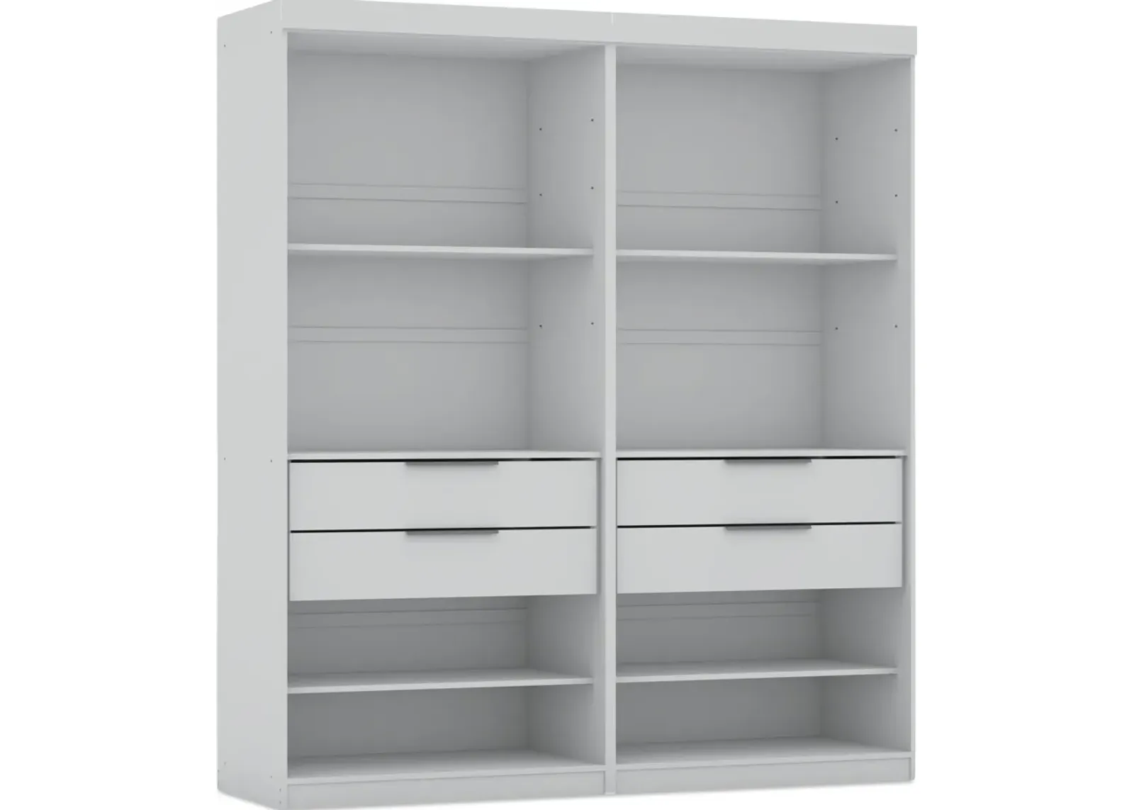 Cornell Set of 2 Open Closets - White