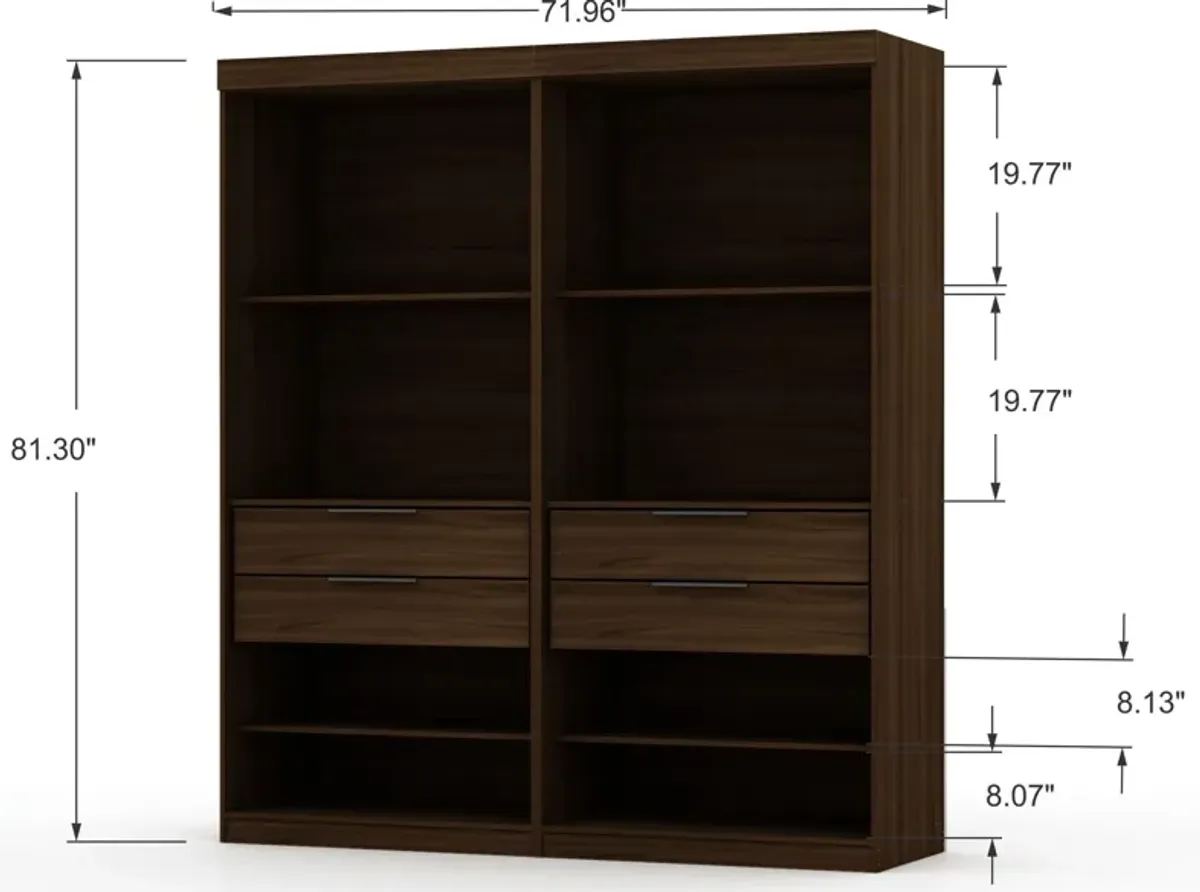 Cornell Set of 2 Open Closets - Brown