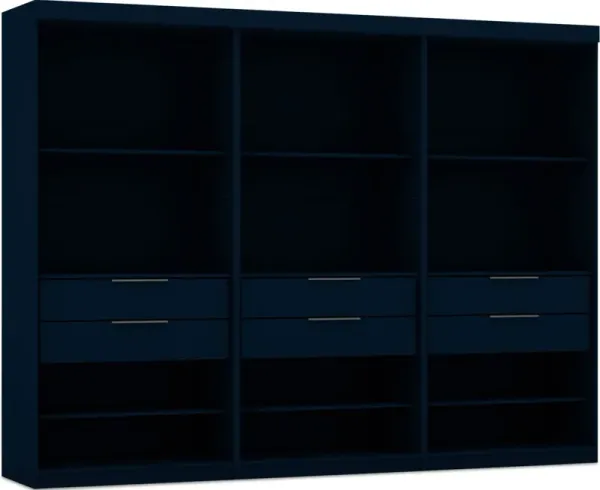Cornell Set of 3 Open Closets - Blue