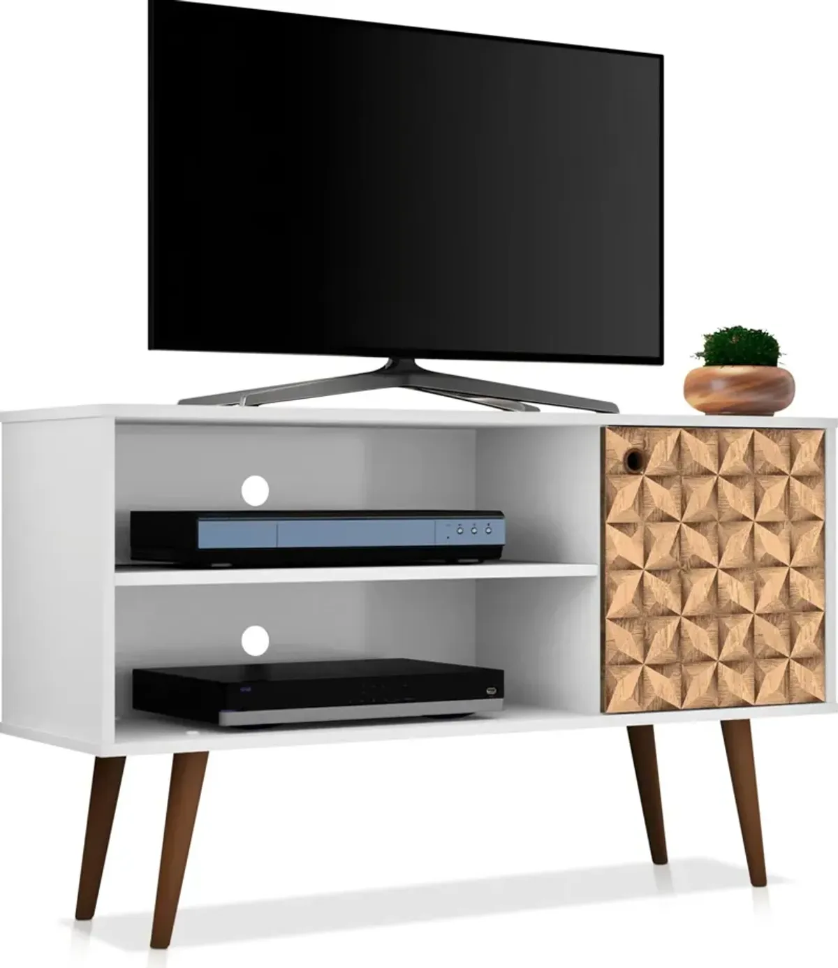 Webb 43" TV Stand - White/3D Print