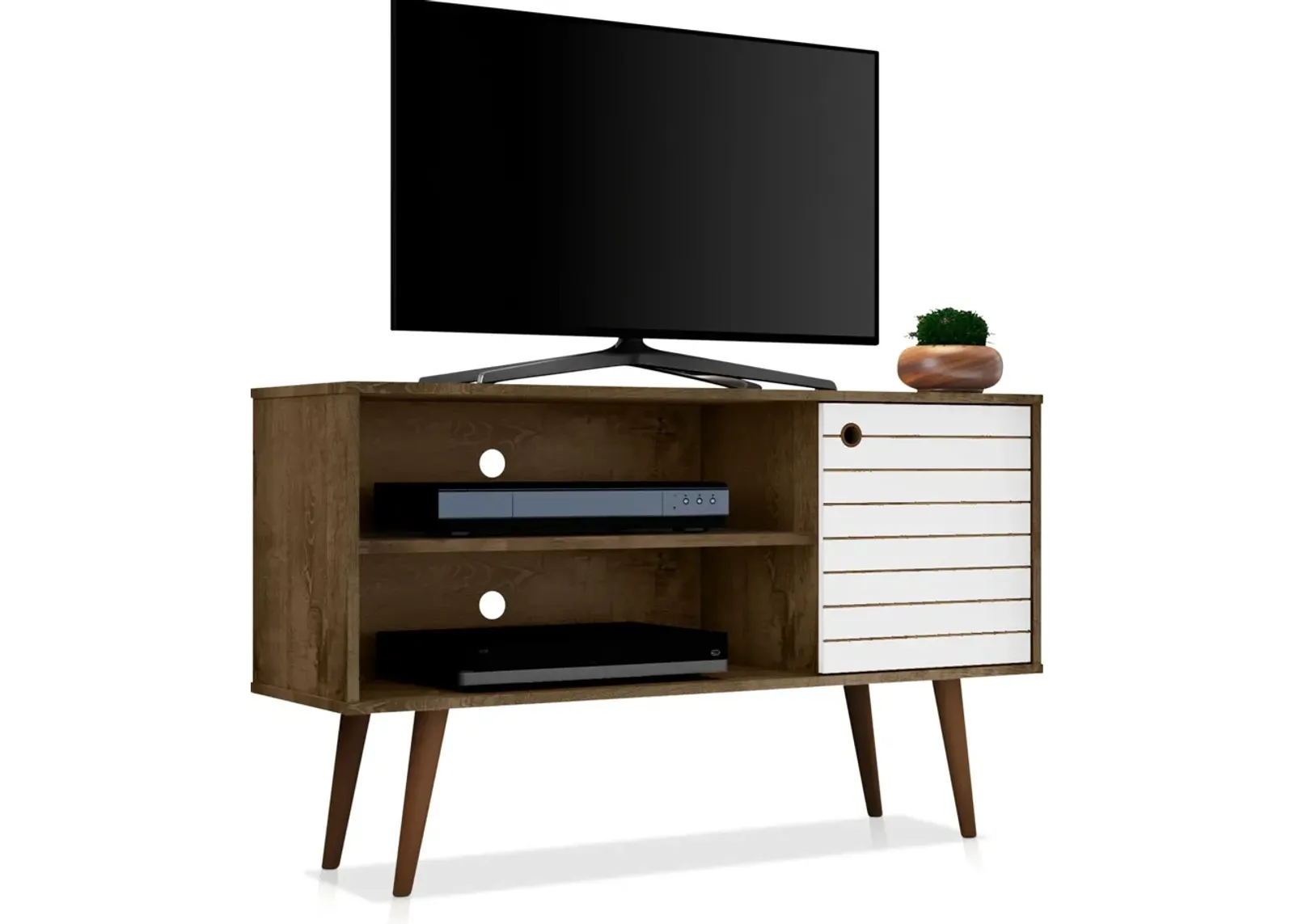 Webb 43" TV Stand - Brown/White