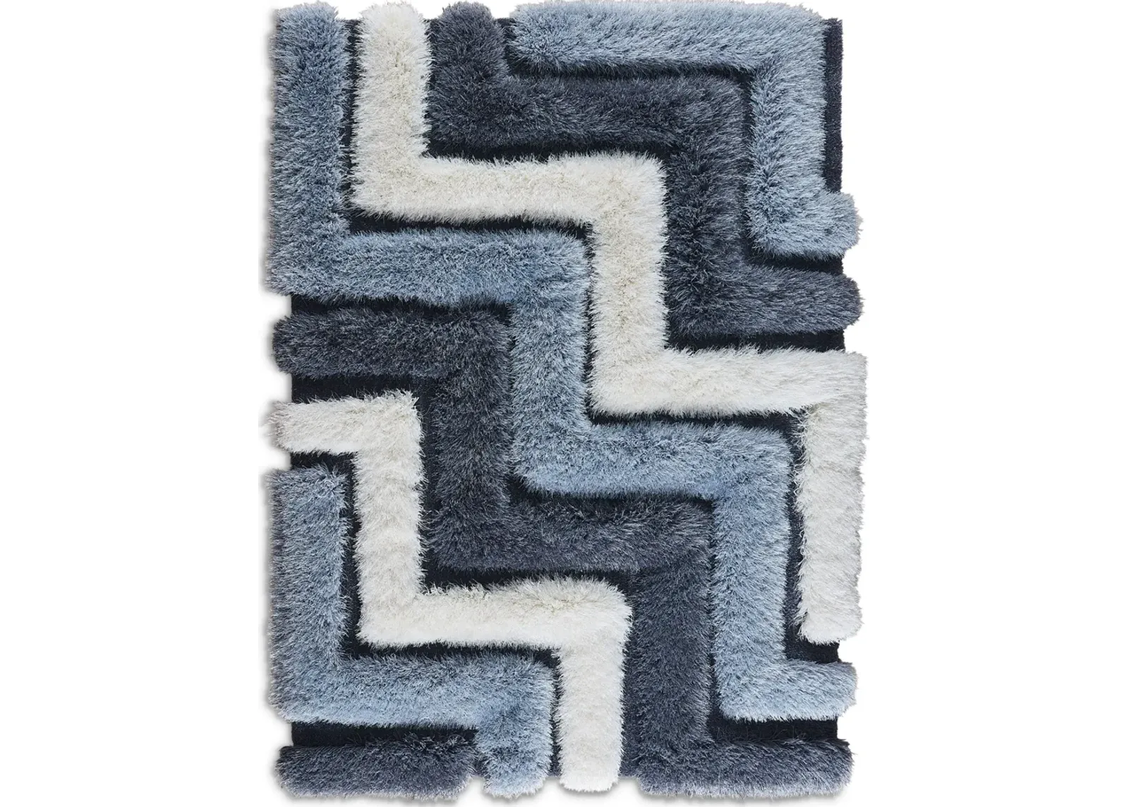 Overton  5' x 7' Area Rug - Gray/Blue/White