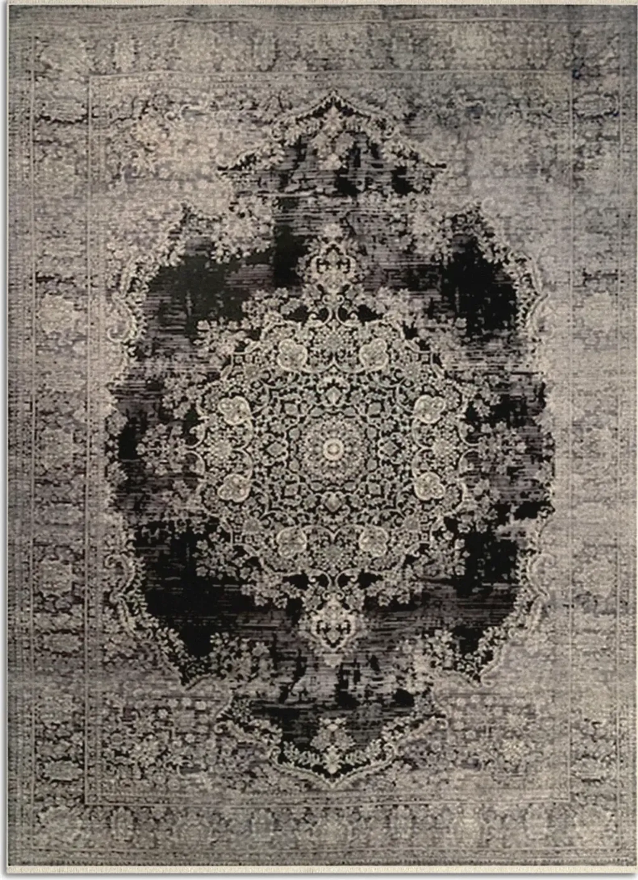Auden 66 X 96 Area Rug Black Value City Furniture | Furniture.com