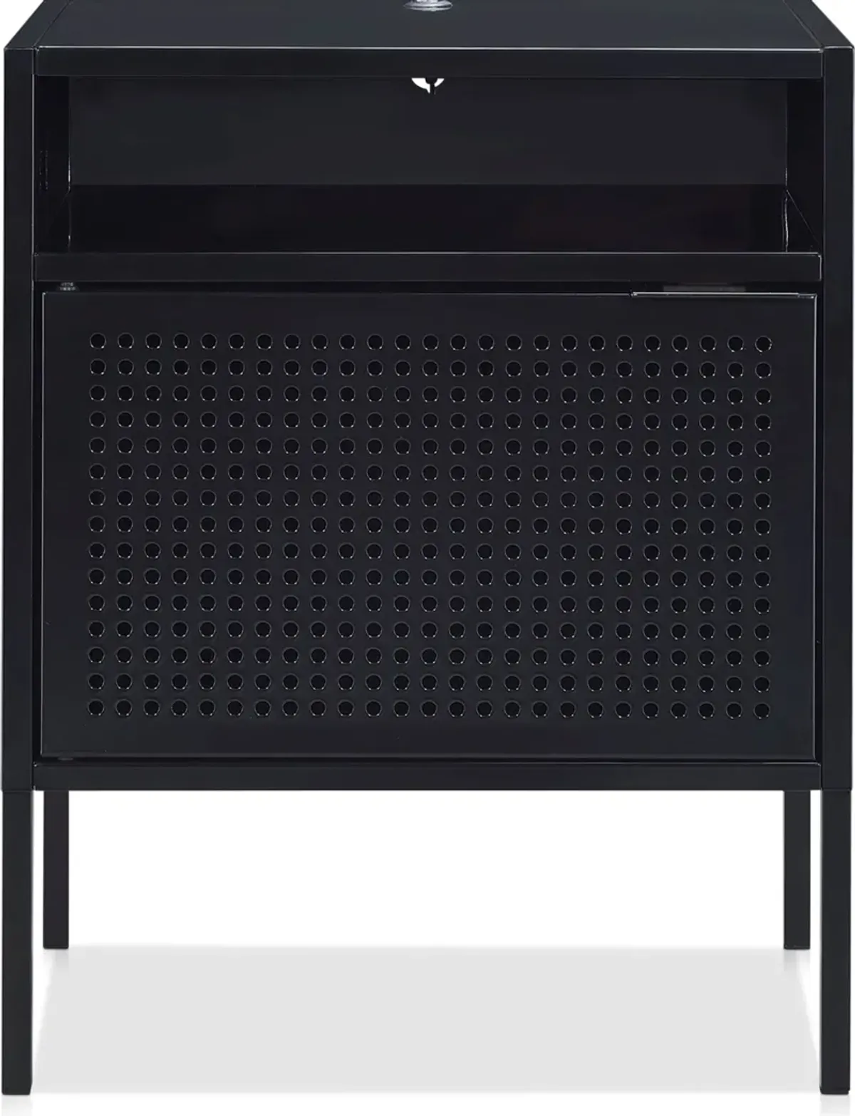 Seward Nightstand with USB Charging - Black