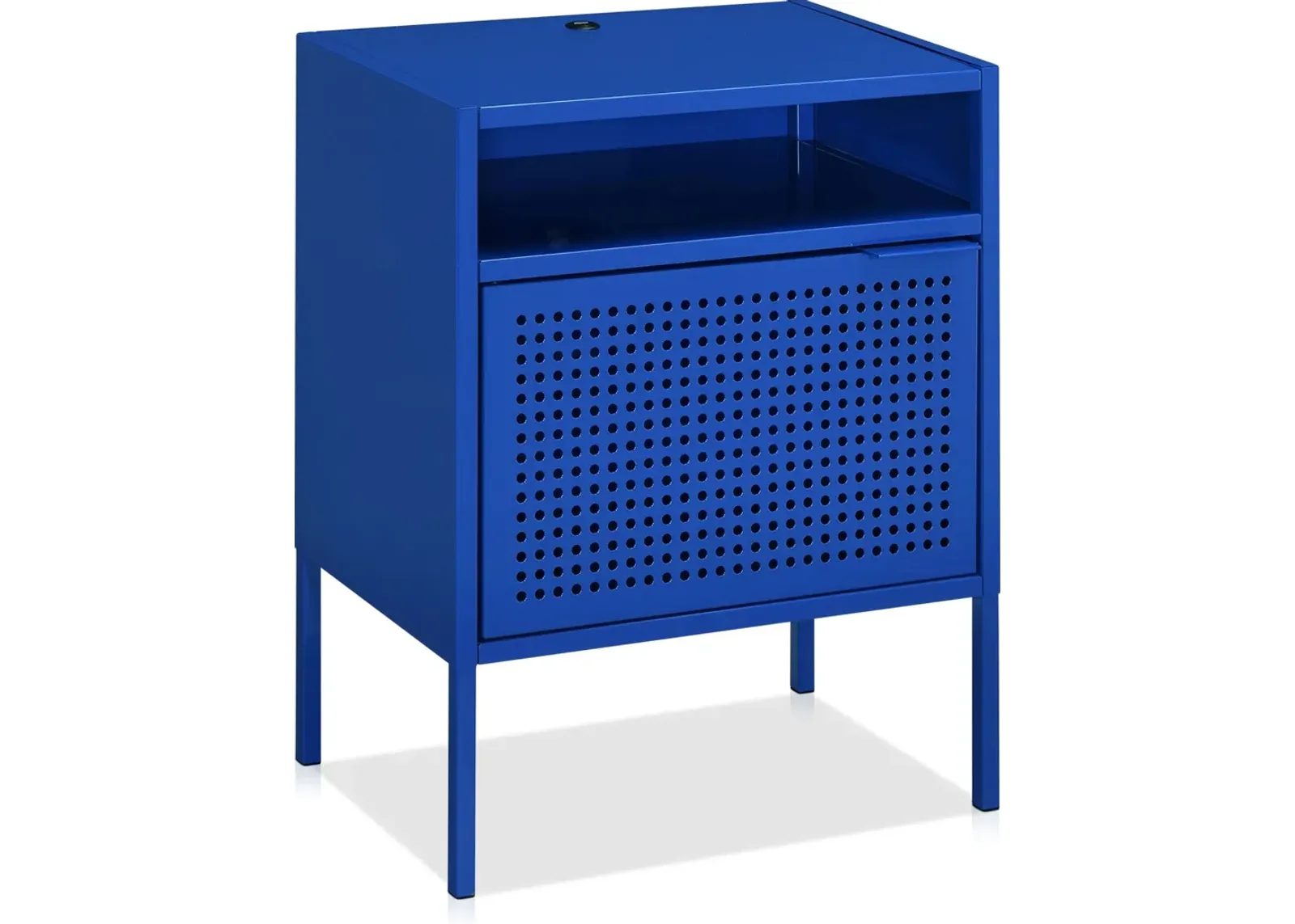 Seward Nightstand with USB Charging- Blue