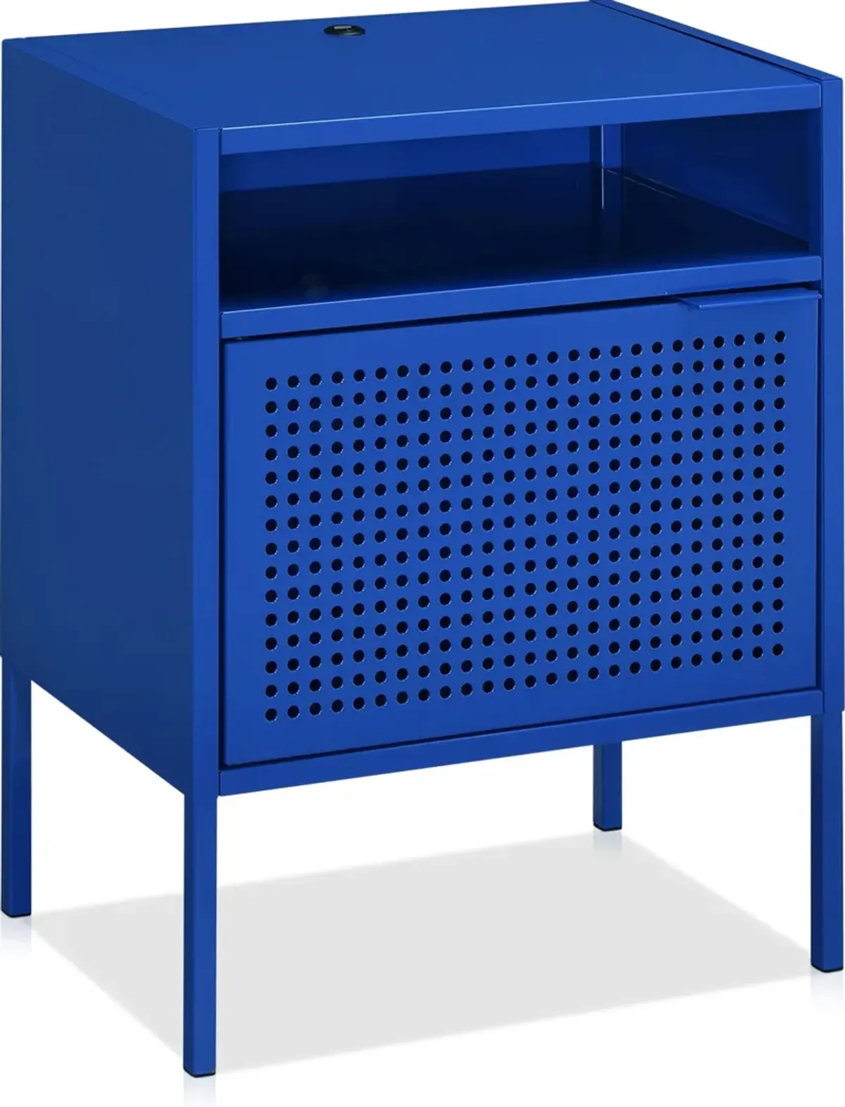 Seward Nightstand with USB Charging- Blue