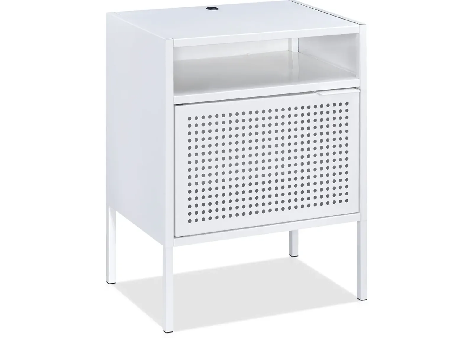 Seward Nightstand with USB Charging- White