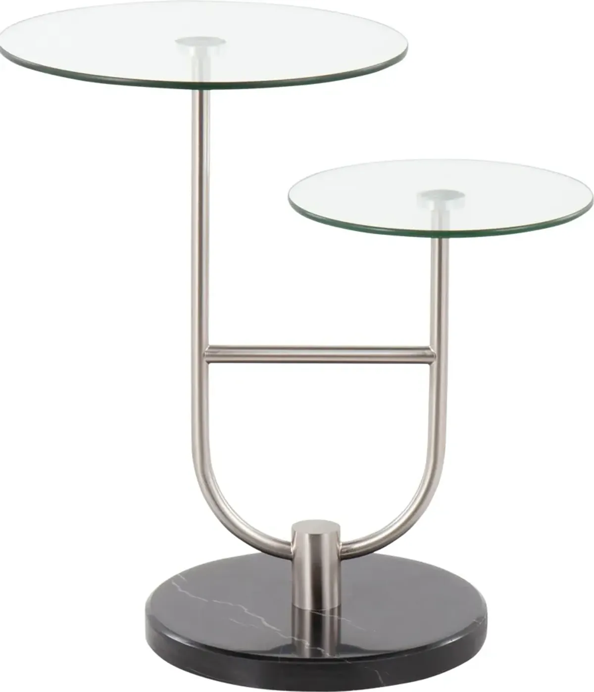 Double Side Table - Black/Nickel