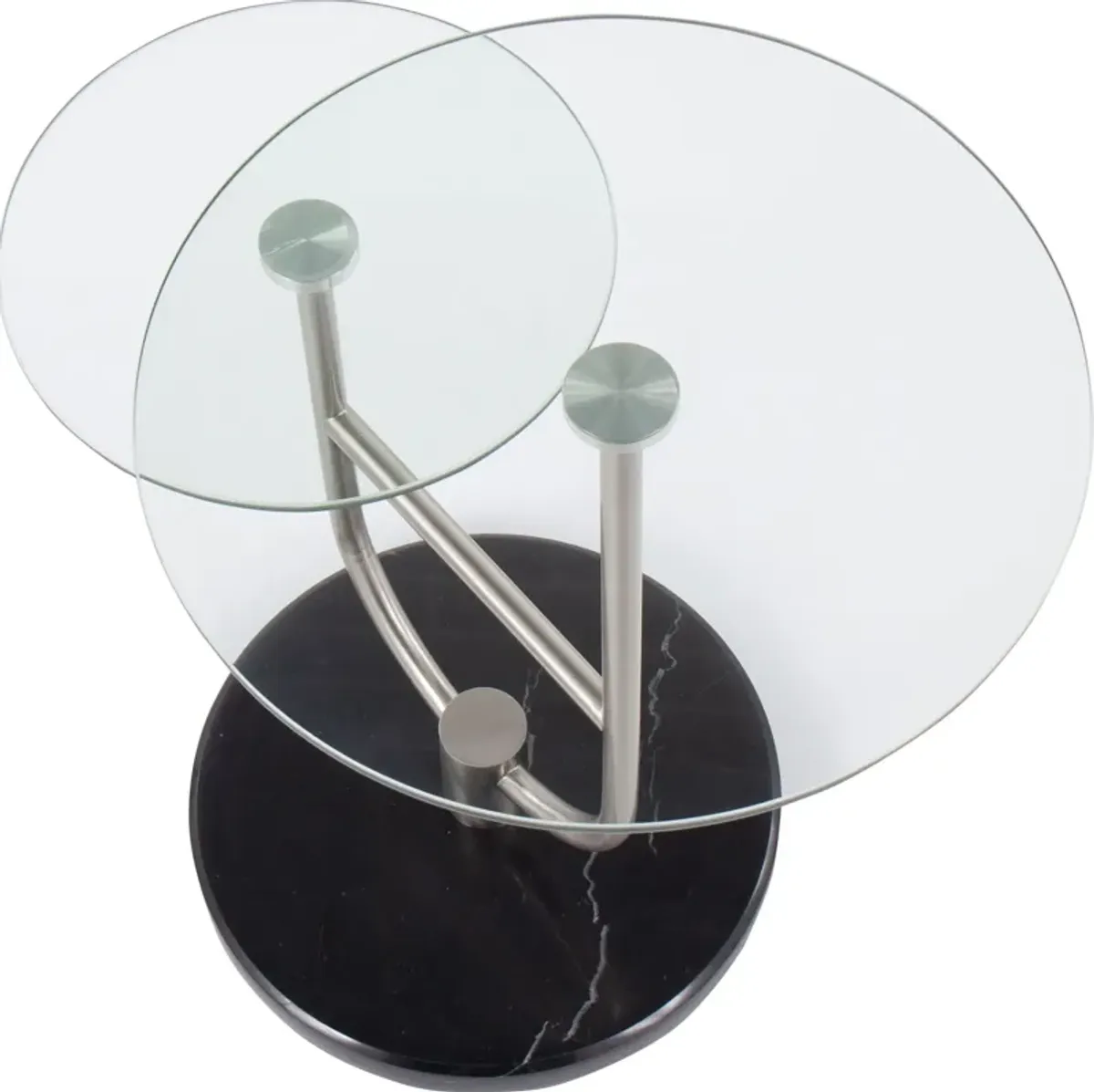 Double Side Table - Black/Nickel