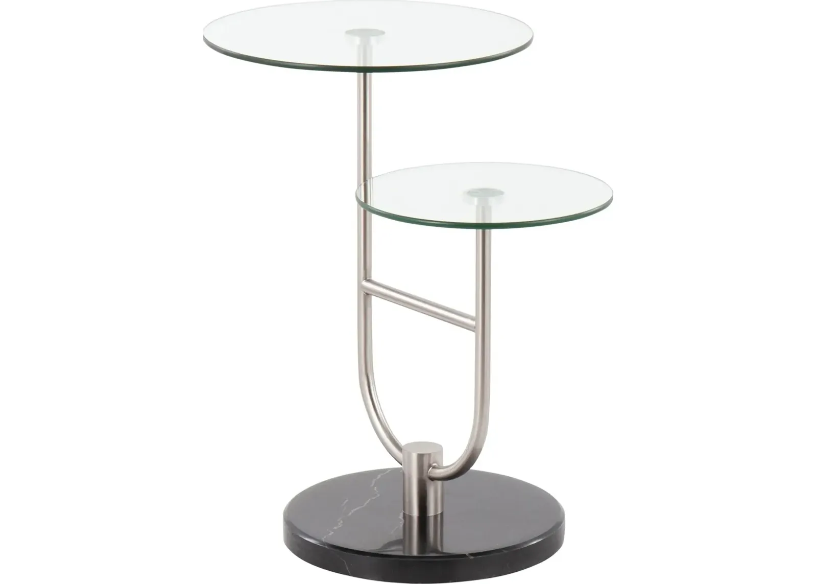 Double Side Table - Black/Nickel