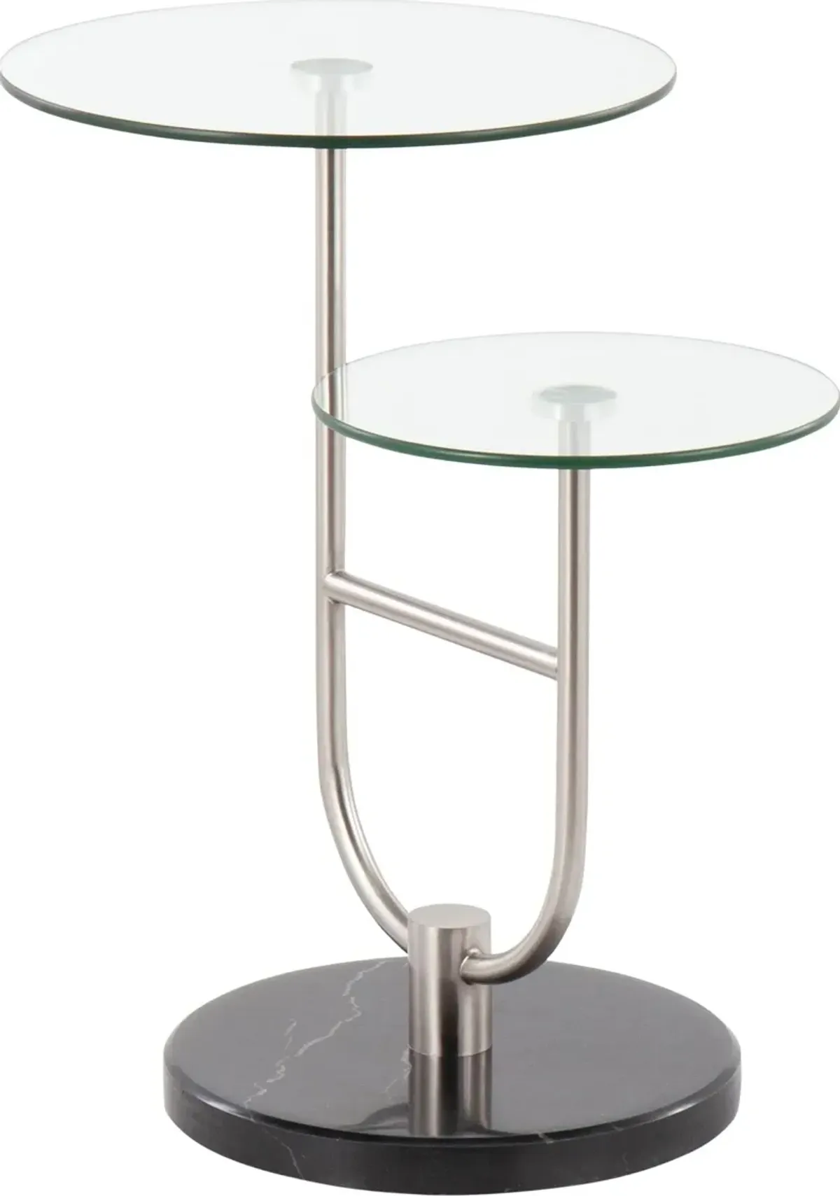 Double Side Table - Black/Nickel