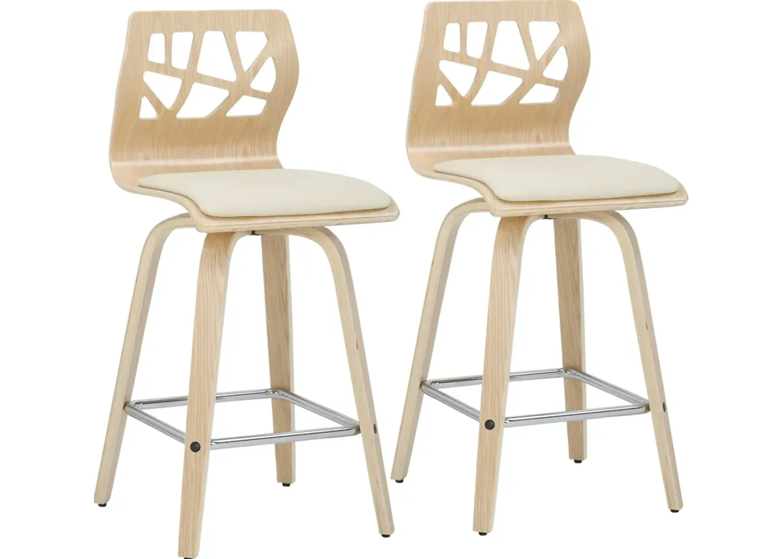 Nellie Set of 2 Counter-Height Stools - Natural