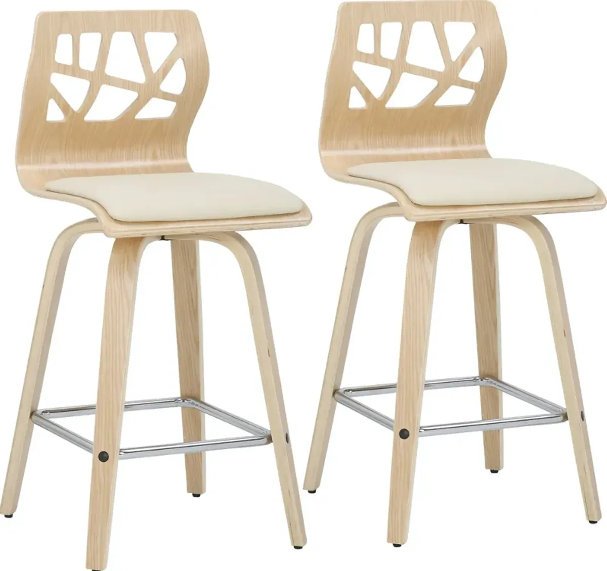 Nellie Set of 2 Counter-Height Stools - Natural