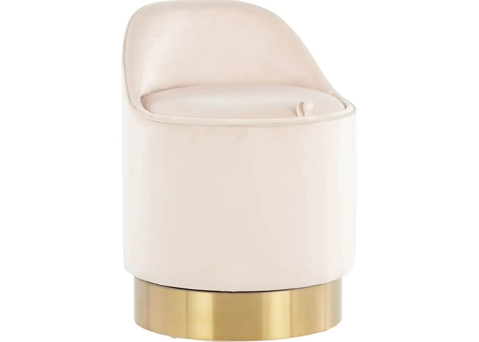 Mirage Vanity Stool - Gold/Cream