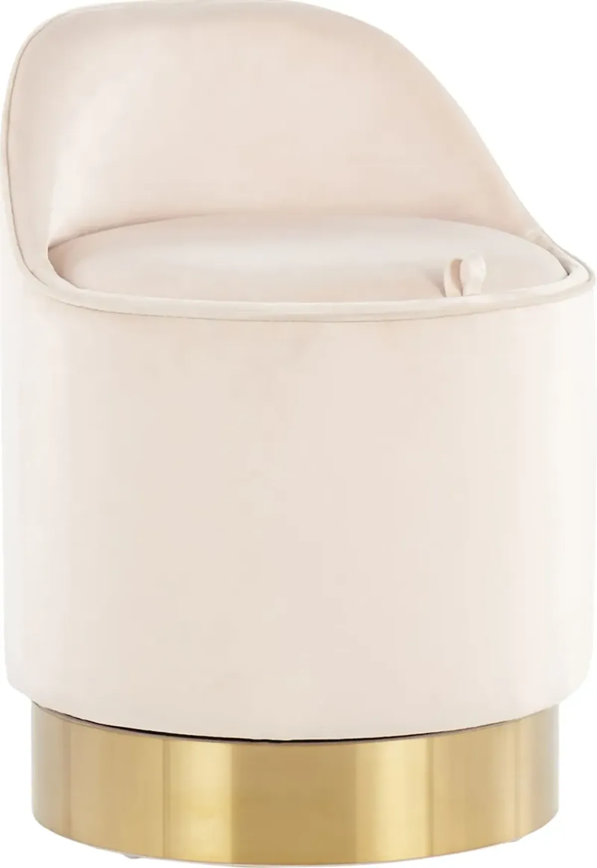 Mirage Vanity Stool - Gold/Cream